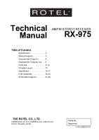 Rotel RX-975 - Technical manual 